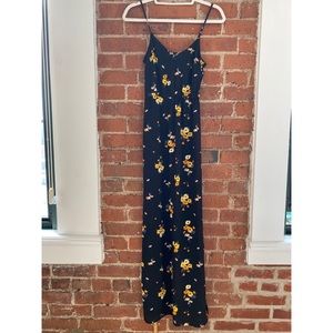 H&M Black Floral Sleeveless Maxi Dress